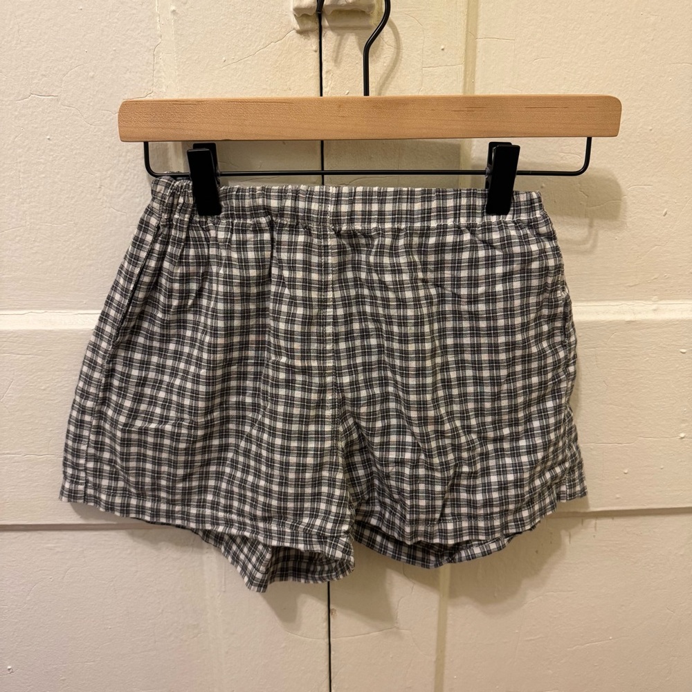 Vintage Brandy Melville Black and White Plaid Short